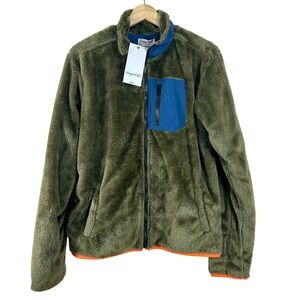 Sovereign Code  Boys Full Zip Jacket Olive Green Fleece Lined Pockets‎ Size XL